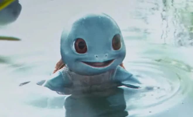 Squirtle splashing water playfully