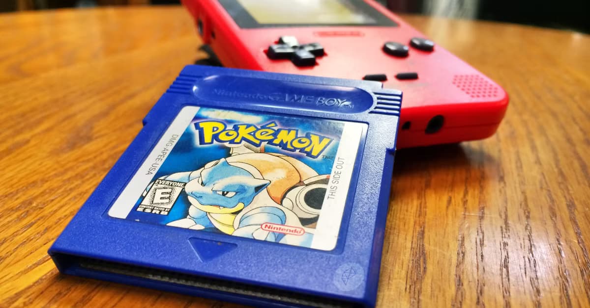 Screenshot collage from Pokémon Blue on Game Boy