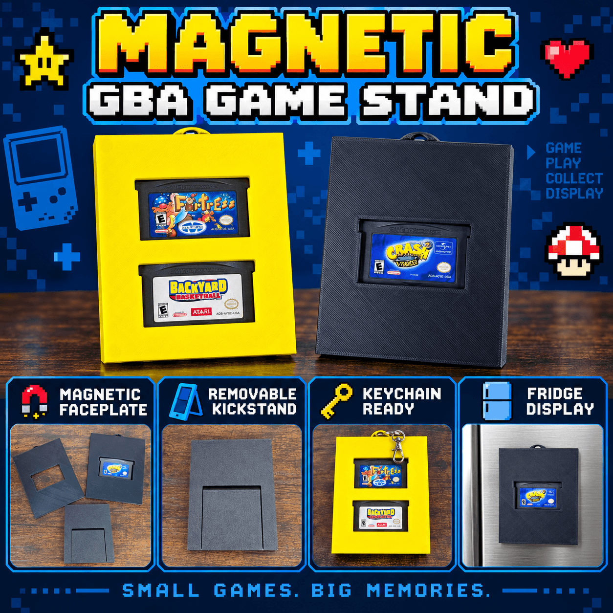 Magnetic Game Boy Advanced Cartridge Display
