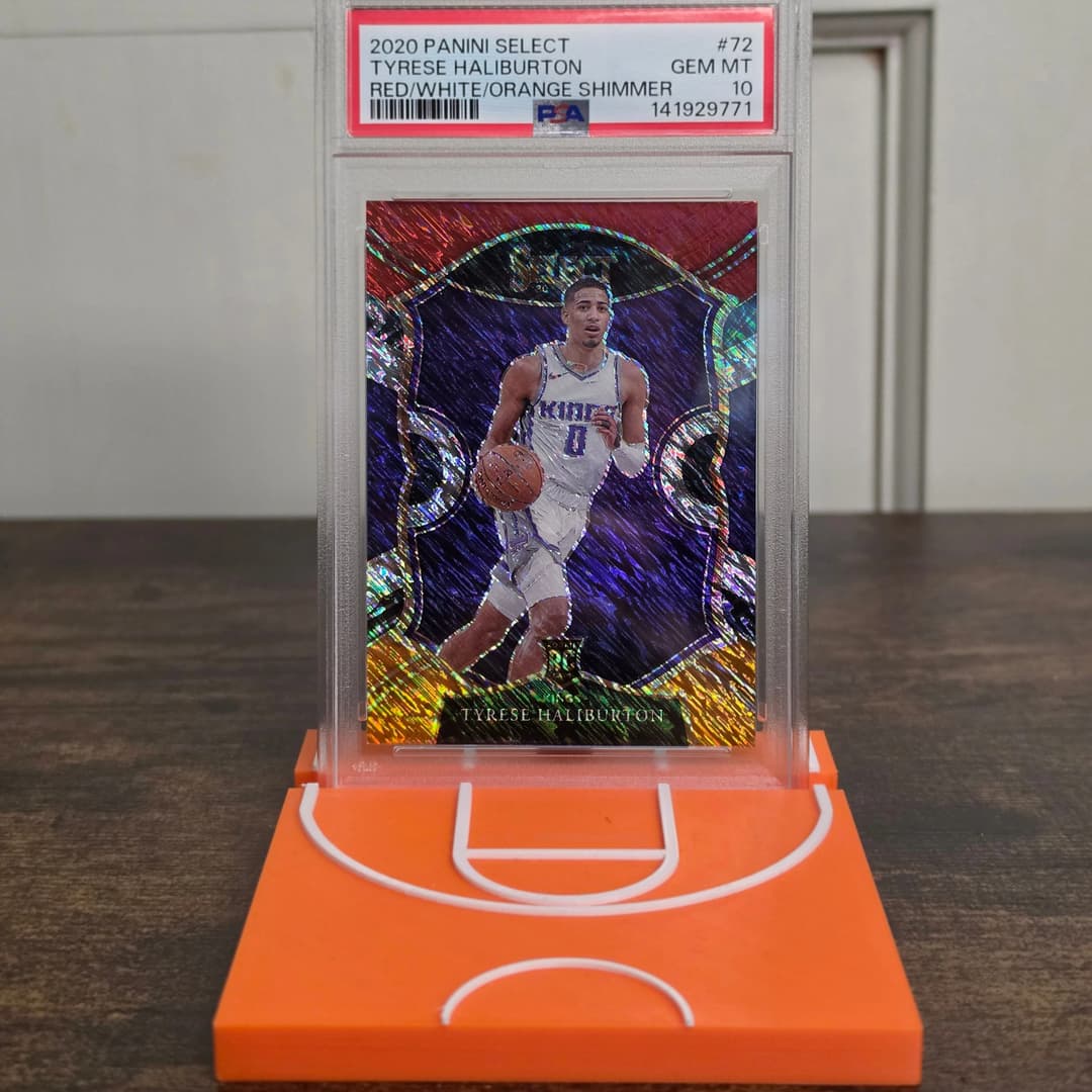 Basketball court card stand