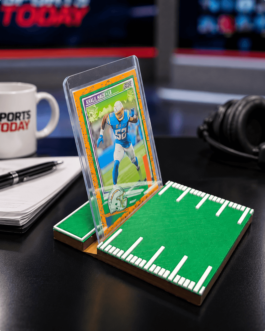 Football field card stand