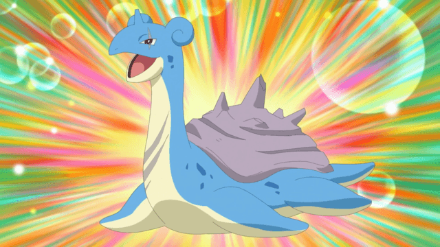 Lapras singing under the moon